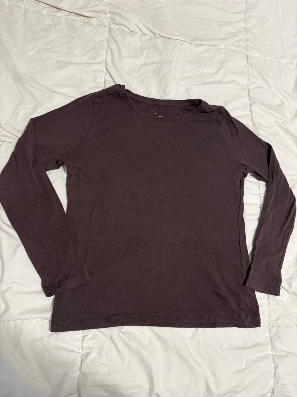 a new day women’s Long-Sleeve Crewneck Shirt - Dark Brown